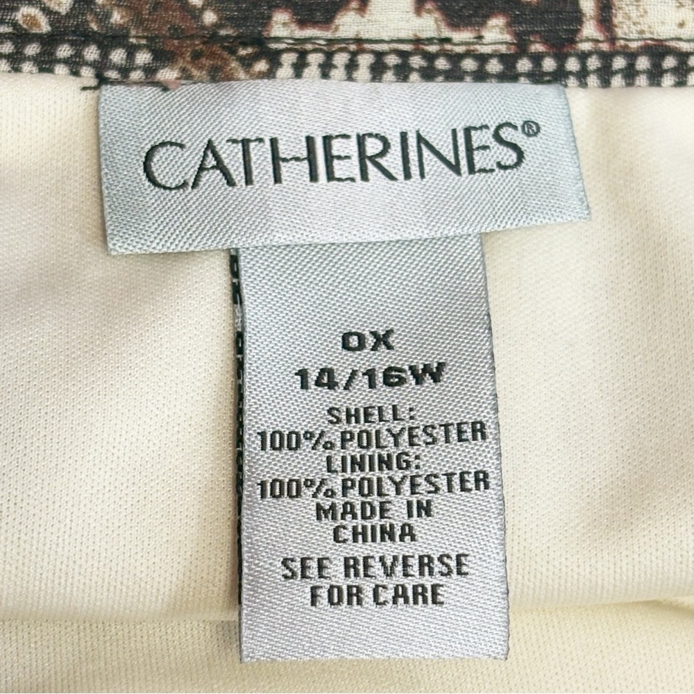 Catherines Brown Multi Patchwork Print Boho Handk… - image 4
